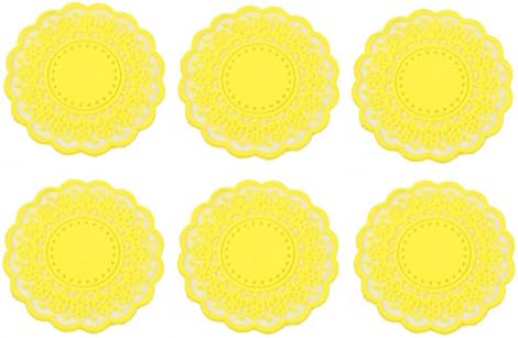 Coaster, Cup Pad, Heat Resistant Hot Pads, 6pcs per package,Silicone Heat Resistant Coasters(6 pcs-98mm)