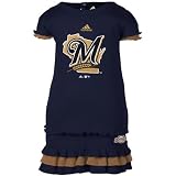adidas Milwaukee Brewers Toddler Girls Top & Skirt Set - Navy Blue (3T)