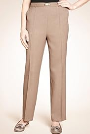 Classic Collection Flat Front Pull On Waffle Trousers
