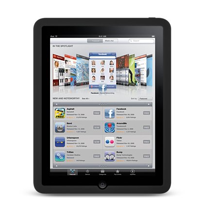 Premium Black Thick Soft Gel Silicone Skin for Apple iPad 16GB, 32GB, 64GB Wi-Fi and WiFi + 3G