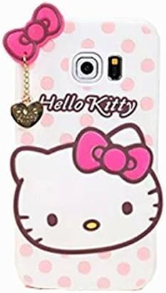 S6 Case,Galaxy S6 Case,Galaxy S6 Silicone Case,Tribe-Tiger Cartoon Hello Kitty Silicon Gel Rubber Case Cover Skin for Samsung Galaxy S6(Beige Kitty)