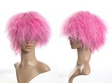 Cosplayland - rosa wei&szlig; gemischt kurz theater Halloween volumin&ouml;s Per&uuml;cke Wig