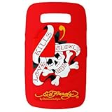 Ed Hardy Silicone Love Kills Slowly Skin for Blackberry 9700 (Red)