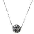 Sterling Silver Crystal Spinner Pendant - Blue