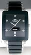 Oniss Men's Caprice II Black Ceramic Watch with Silver Trim on603-m-blk