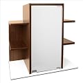 Spiegelschrank mit Spiegelt�r- H�ngeschrank Badezimmerschrank Wenge