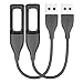 T3chtonic Fitbit Flex Charger Cord (6.5-Inch), Pack of 2 - Black