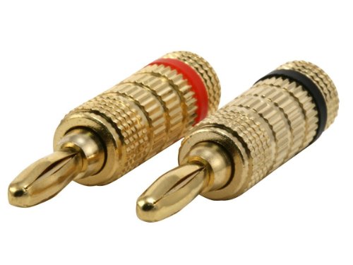 Monoprice 102801 1 pair high-quality copper speaker banana plugs,…
