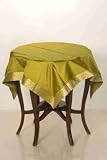 Olive Green Sari Table linen /tavle cloth / Topper - Custom Made