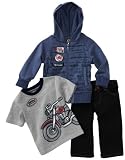 motorcycle clothes-Nannette Baby-Boys Infant Motorcycle Jacket Set