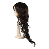 MelodySusie High Quality New Womens Dark Brown Long Full Curly Wavy Glamour Hair Wig Fashion + MelodySusie Wig Cap + MelodySusie Wig Comb