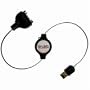 Ziplinq ZIP-DATA-P04B Retractable Palm Tungsten & Zire 71 Charge & Synch Cable (30 Inch, Black)