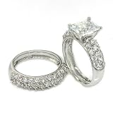 Classic 2-piece Wedding Set w/White CZs