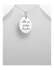 Message Pendant Necklace In 92.5 Sterling Silver