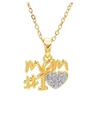 Gold Plated Silver 0.01 CTW Accent Diamond Heart Women Necklace. Length 18 in. Total Item weight 2.2 g.