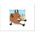 Reindeer Sips Eggnog (Holiday Boxed Cards - 100% Recycled Paper) by  Doodle Greetings and Ane Susanto