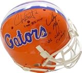 Urban Meyer signed Florida Gators Authentic Schutt Helmet w/Leak & BCS MVP & 06 Champs