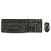 Logitech - Desktop MK120 - Ensemble Clavier et Souris filaire - Barre d'espacement incurv�e - Azerty - Noir