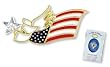 US FLAG PATRIOTIC Wings & Wishes Angel Tac Pin