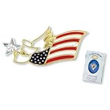 US FLAG PATRIOTIC Wings & Wishes Angel Tac Pin