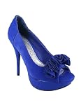 Ruffled Suede Peep Toe Pump