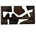 Brown Giraffe Print Clutch Wallet with Checkbook Holder with Brown Trim