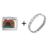Volcano Eruption Italian Charm Bracelet
