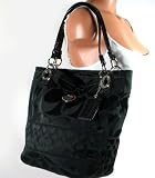 Coach Signature Alex Black Sateen Purse 