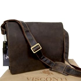 Visconti Leather Messenger Bag A4 Workplace