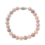 5.5-6mm 8″ Multicolor Freshwater Pearl Bracelet “A” 14K White Gold