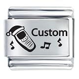 Buy Custom Christmas Cell Phone Music Musical Italian Charms Bracelet Link by Pugster