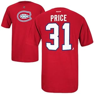 Montreal Canadiens Carey Price Reebok NHL Player Name & Number T-Shirt Size XL