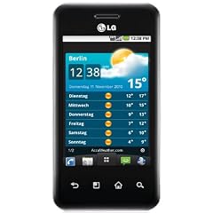 LG E720 Optimus Chic Smartphone (Android OS, 5 MP Kamera, 8.1 cm (3,2 Zoll) Touchscreen, 3.5mm Klinkenanschluss) black