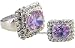 AMETHYST Purple Cocktail Ring Cubic Zirconia CZ Size 7