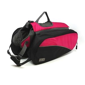 Kyjen 2493 Dog Backpack Easy-Fit Dog Pack with Removable Saddlebags, Large, Pink
