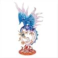 Colorful Glass Dragon With Orb Figurine