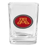 Set of 2 Minnesota Golden Gophers Logo Square Shot Glass - NCAA College Athletics