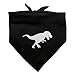 Dinosaur Tyrannosaurus Rex Black White Dog Pet Bandana - Black