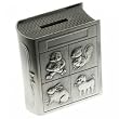 Child Baby Gift Birthday Bank Story Book Theme in Solid Pewter