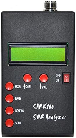 Akaigu SARK100 ANT SWR Antenna Analyzer Meter 1-60MHz with Power for Ham Radio Hobbists