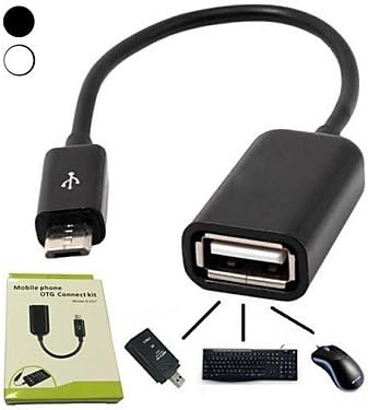 Rayshop - USB 2.0 A Female to Micro B Male Converter OTG Adapter Cable for Samsung LG HTC(Assorted Color) ( Color : White )