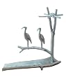 Herons and Aqueduct Menorah by Shraga Landesman ( 12" L x 12" H )