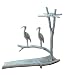 Herons and Aqueduct Menorah by Shraga Landesman ( 12" L x 12" H )