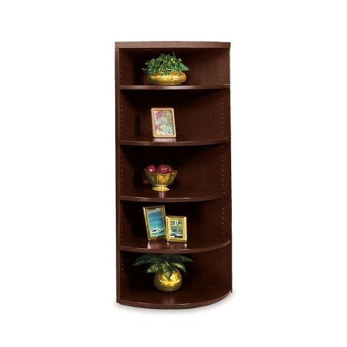 High Point 67H Five Shelf Corner Bookcase