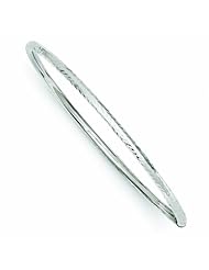 14K White Gold 3mm D/C Bangle