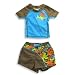 Make A Splash Swim Wear - Infant Boys 2 Piece Swimsuit, Teal, Brown (Size 24Months)