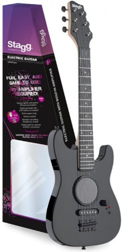 Stagg GAMP200-BK Junior Electric Guitar with Built-In Amp - Black On Sale