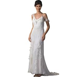 Ivory Dress. Formal Evening Gown. Informal Bridal Gown. Wedding Dress by Sean Collection (1918)