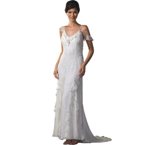 Ivory Dress. Formal Evening Gown. Informal Bridal Gown. Wedding Dress by Sean Collection (1918)