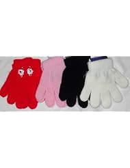Set of Four Pairs One Size Stretch Magic Gloves for Children Ages 1-4 Years by Dylan